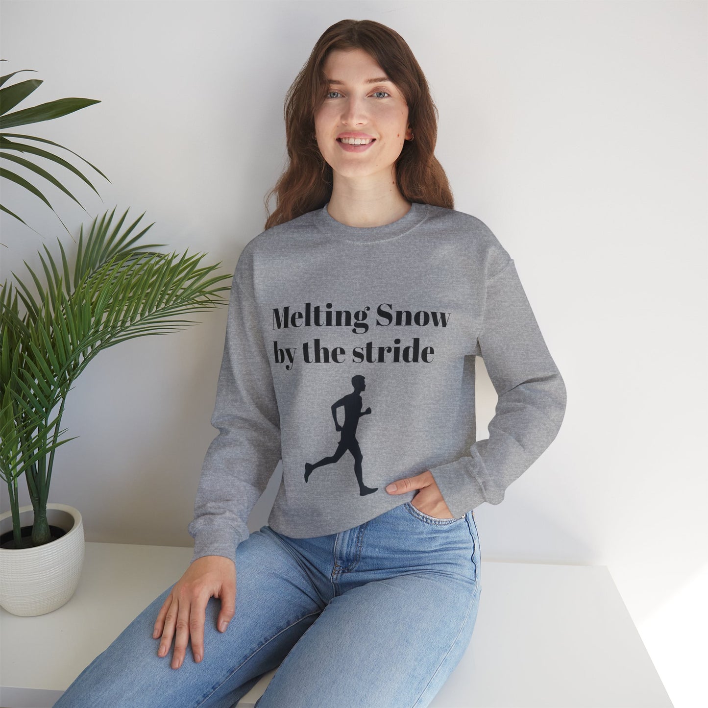 Melting Snow by the Stride - Unisex Heavy Blend™ Crewneck Sweatshirt