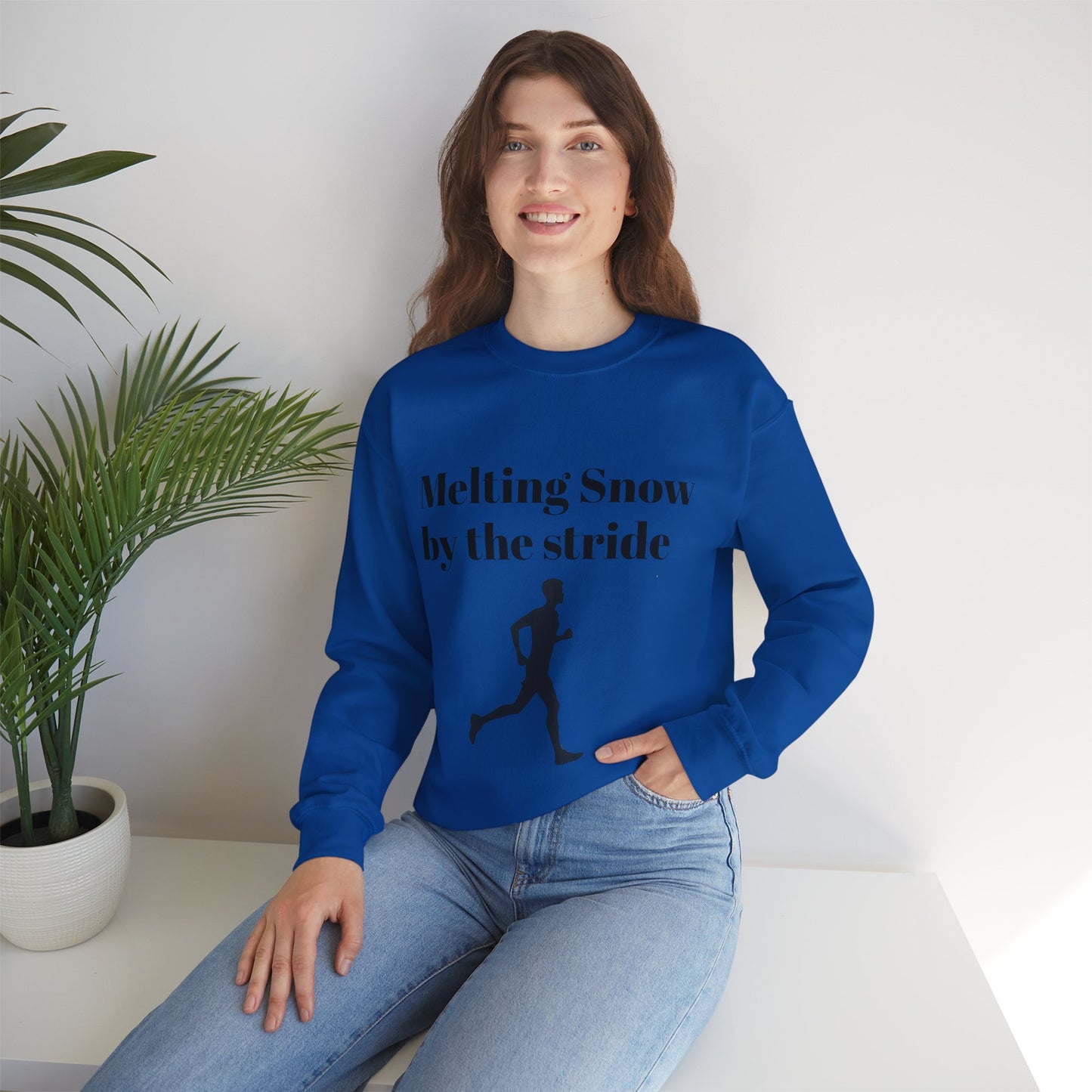Melting Snow by the Stride - Unisex Heavy Blend™ Crewneck Sweatshirt