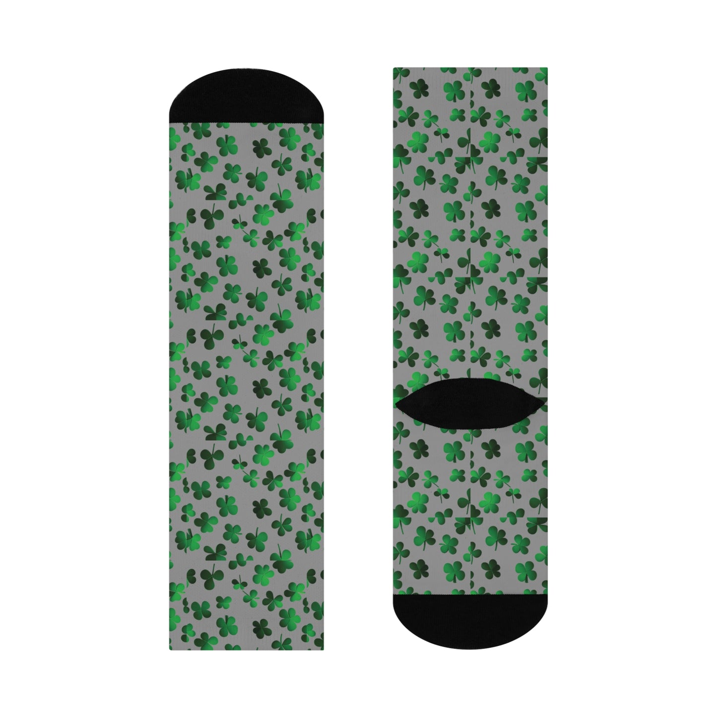 Shamrock Socks - Grey - Cushioned Crew Socks - Unisex