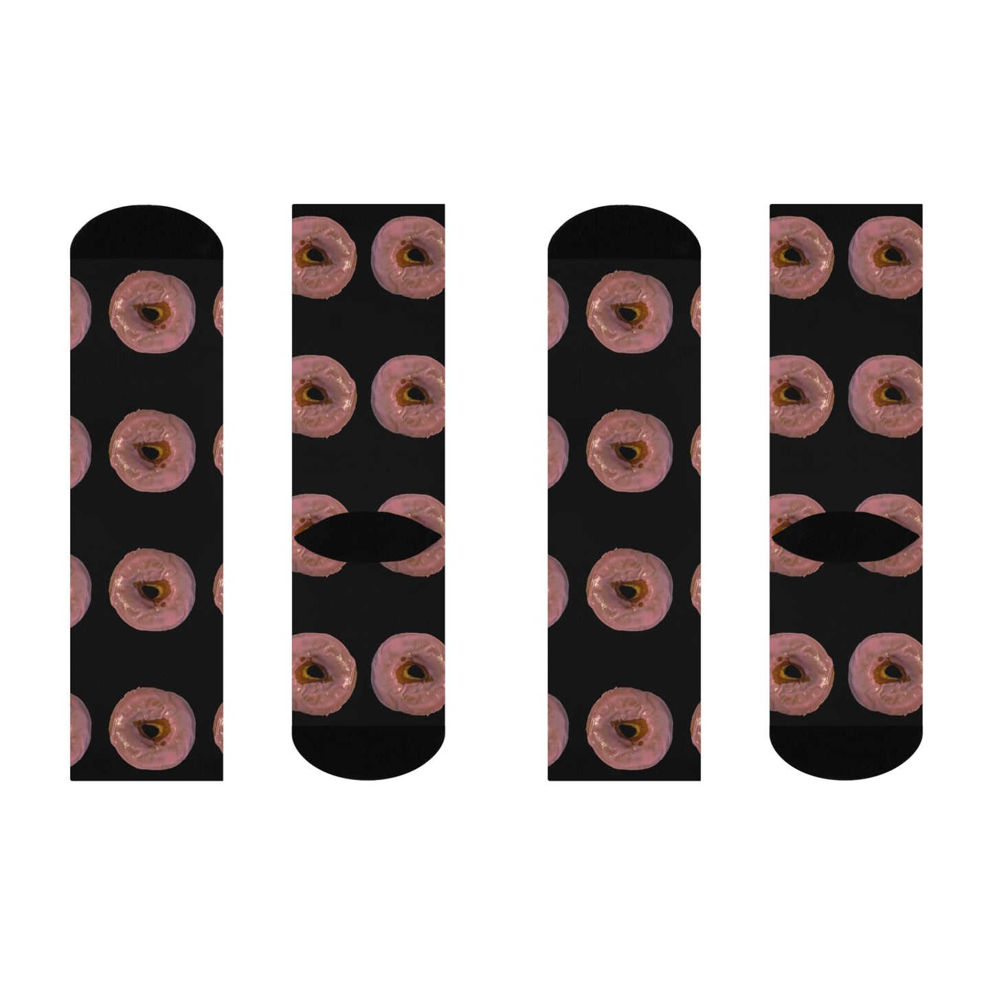 Strawberry Donut - Cushioned Crew Socks - Unisex
