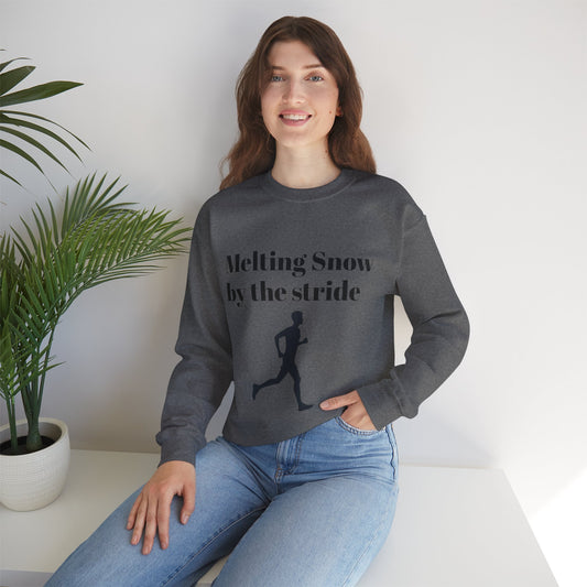 Melting Snow by the Stride - Unisex Heavy Blend™ Crewneck Sweatshirt