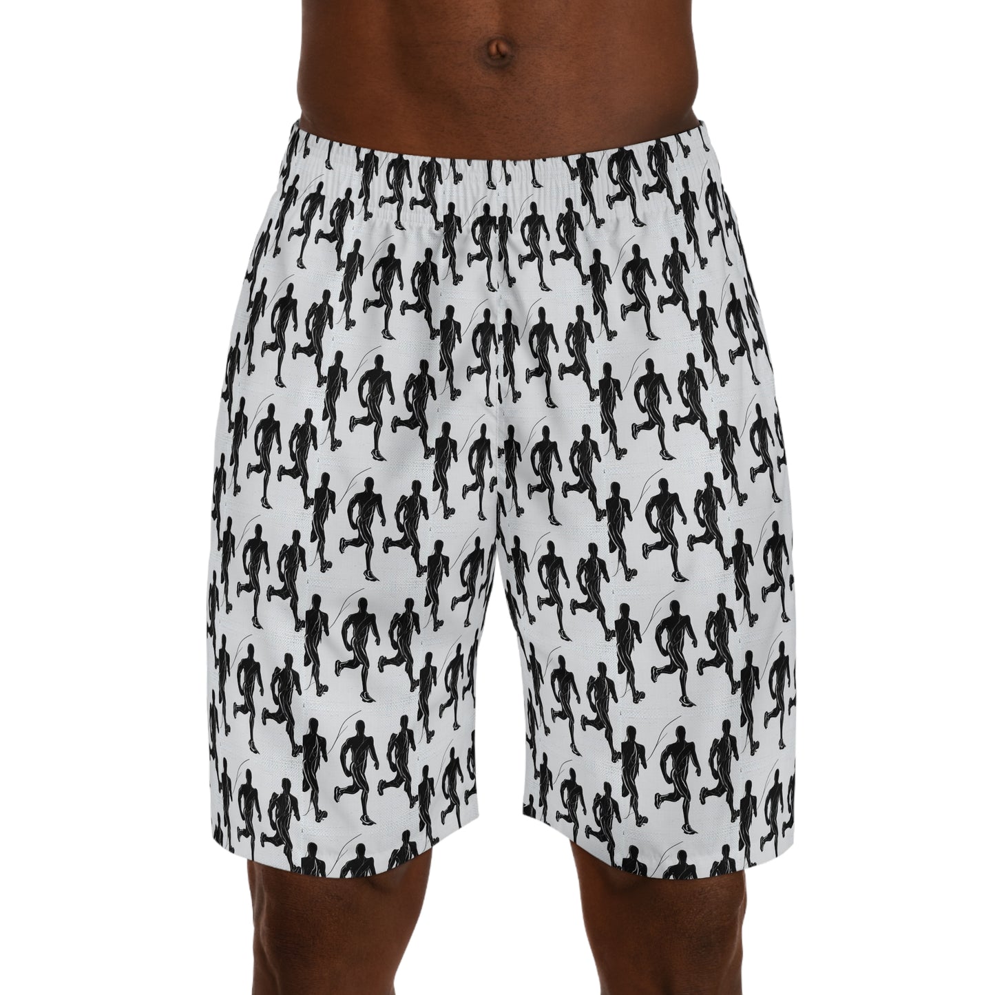 Running Men Pattern - Men's Jogger Shorts