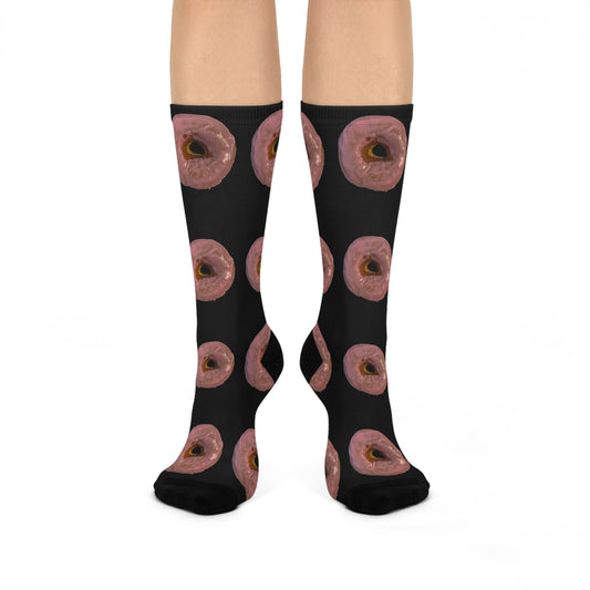 Strawberry Donut - Cushioned Crew Socks - Unisex