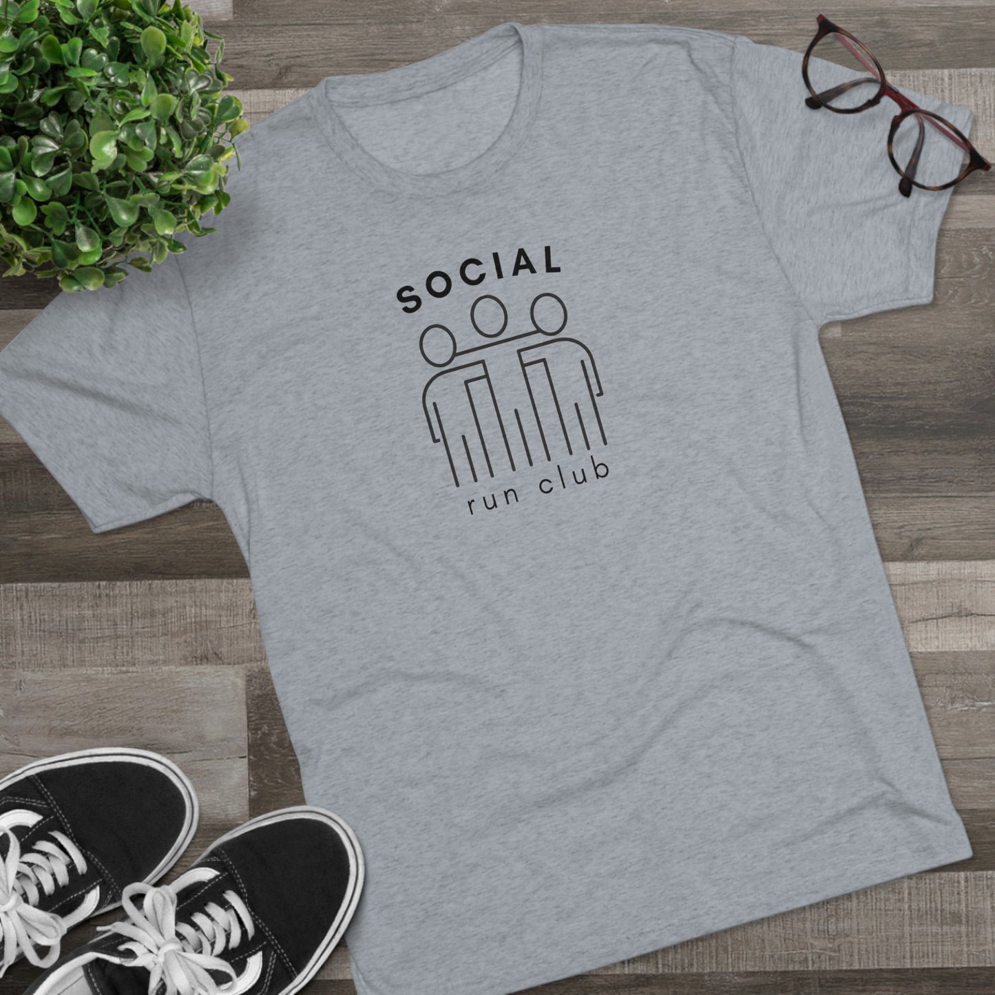 Social Run Club Unisex Tri-Blend Crew Tee