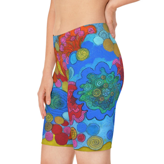 Coral - Bike Shorts