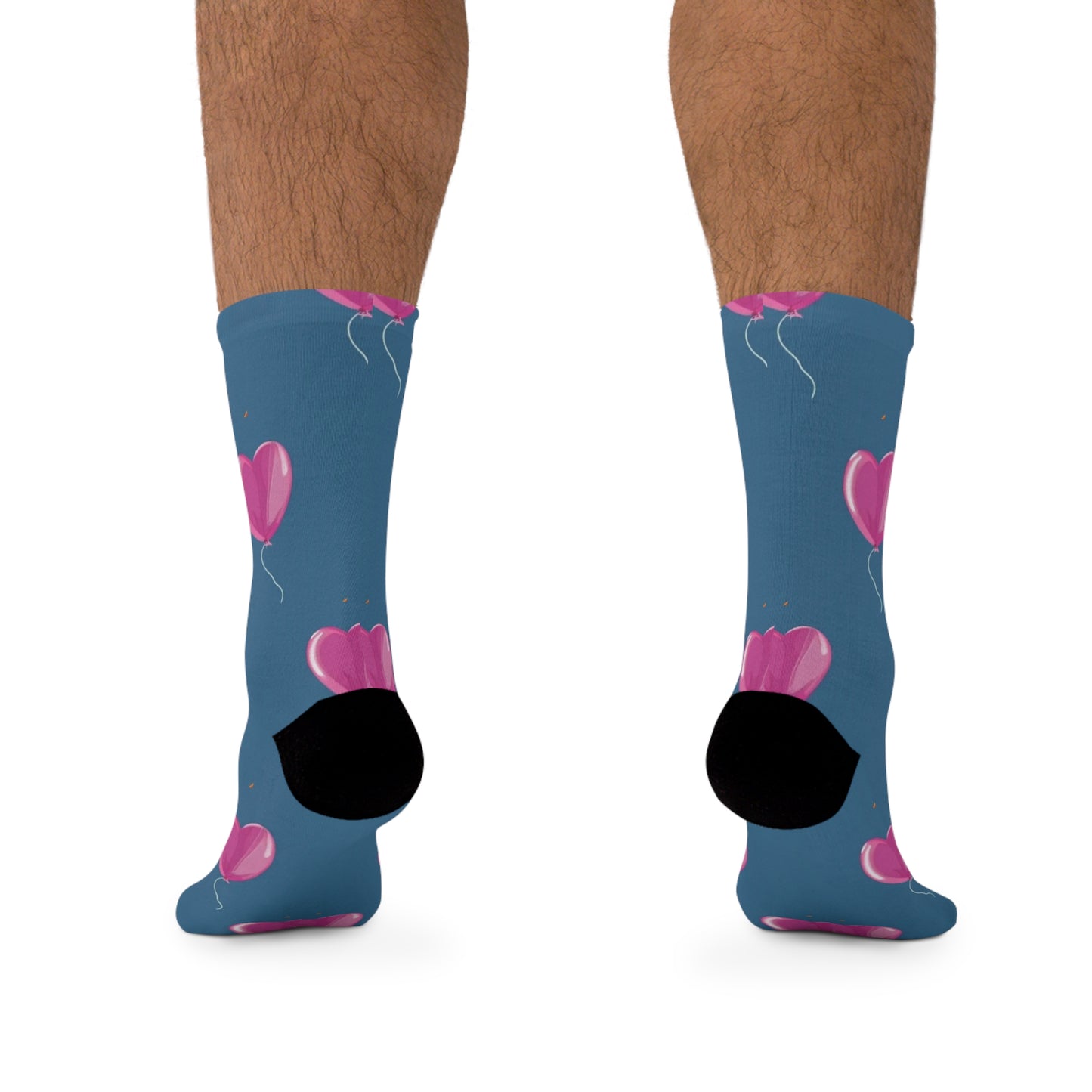 Heart Baloons - Recycled Poly Socks - Unisex